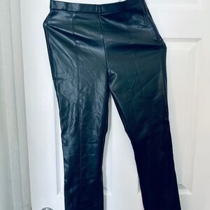 Zara Women's Black Faux Leather Pants